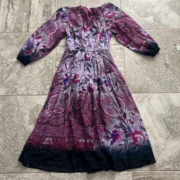 Kobi Halperin Chloe Blouson Sleeve Midi Dress with Pockets, NWT, Size XS - Picture 12 of 15